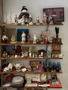 lot 105 image: 5 Shelves Full Of Misc. Household Items