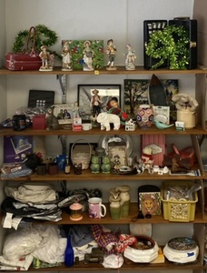 lot 107 image: 5 Shelves Full Of Misc. Household Items
