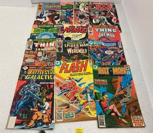 lot 122 image: Group Of Misc. Vintage Super Hero Comic Books