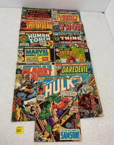 lot 125 image: Group Of Misc. 25 Cent Super Hero Comic Books Including Hulk, Daredevil, Thor And More