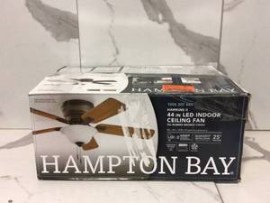 Hampton Bay Hawkins II 44 in. LED Oil Rubbed Bronze Ceiling Fan with Light