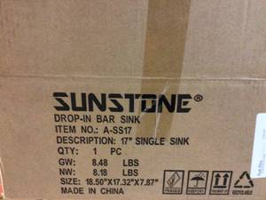 SUNSTONE A-SS17 Single Sink with Hot and Cold Water