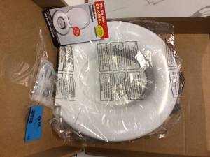 Big John Elongated Closed Front Toilet Seat with Cover in White