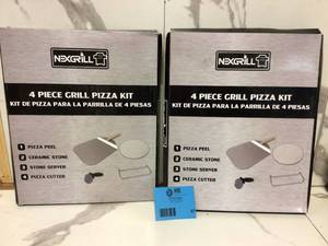 Nexgrill 4 Piece Grill Pizza Kit Includes pizza peel, stone, server, and cutter (2 units)
