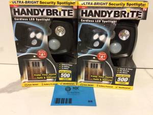 Handy Brite 500 Lumens Cordless Motion-Activated Sensor LED Spotlight Outdoor (2 units)