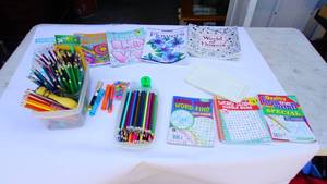lot 29 image: Creative coloring books and colored pencils