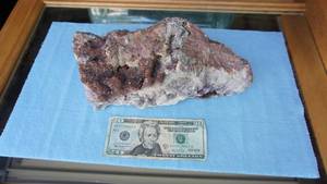 lot 40 image: Very large 10 lb. Quartz-Lined Amethyst Mineral Measuring Approximate 6 x 3 x 11 tall 10 lbs.
