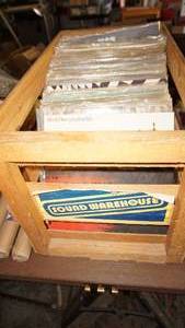 lot 49 image: wood crate full of vinyl record albumsa must see