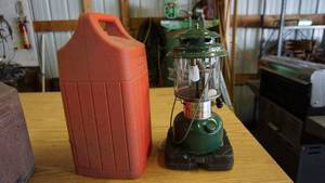 lot 79 image: Vintage Coleman lantern In case