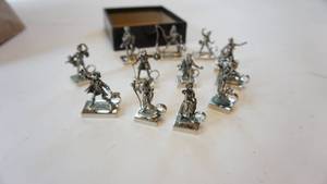 lot 151 image: Set of 12 miniature heavy metal figures