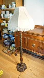 lot 240 image: 56 inch floor lamp with unique pole and bass