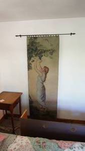 lot 256 image: Beautiful goddess tapestry 25 inches wide