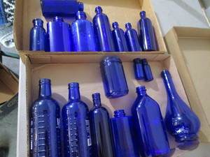 Cobalt Blue Bottles