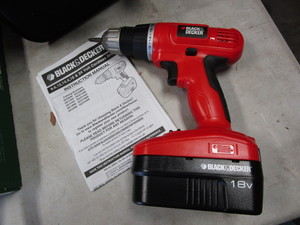 B&D Drill, Battery, Bag