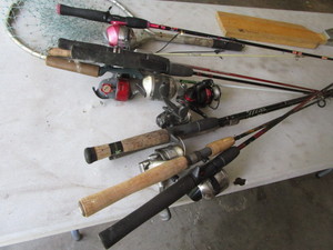 Fishing Rods, Reels, Net