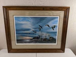 lot 23 image: SignedNumbered Artists Proof Silent Sunset by Artist Terry Redlin