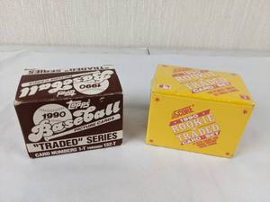 lot 37 image: 1990 Topps & Score Rookie Traded Sets Baseball Cards MLB Frank Thomas David Justice Sandy Alomar