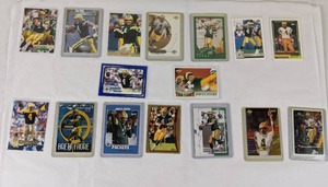 lot 88 image: Collection of 16 Brett Favre Football Cards NFL Green Bay Packers