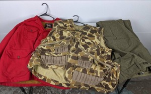 lot 104 image: Mountn Prairie Camo Vest, Woolrich Jacket, & Seyntex Pants