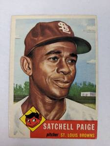 lot 1 image: 1953 Topps Satchell Paige MLB Baseball Card Pitcher St. Louis Browns HOF Rare