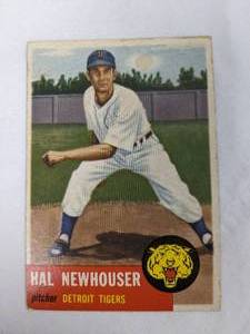 lot 5 image: MLB Topps Baseball Card 228 Hal Newhouser Detroit Tigers