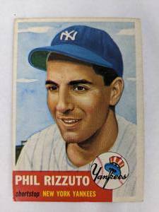 lot 7 image: MLB Topps Baseball Card 114 Phil Rizzuto New York Yankees