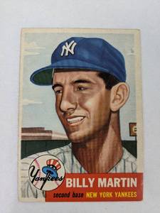 lot 4 image: 1953 Topps Baseball Card MLB 86 Billy Martin New York Yankees