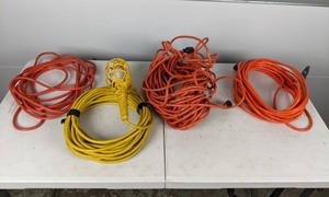 lot 131 image: Collection of 4 Extension Cords