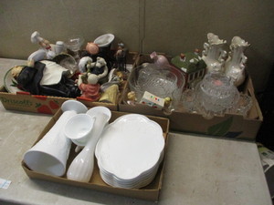 Crystal and Milk Glass
