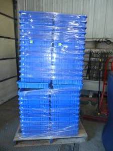 Stack of 25 parts bins  22x17x3