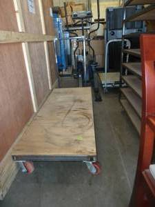 Warehouse push cart on wheels 62 long 24 wide