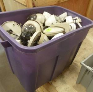Tote full of security cameras