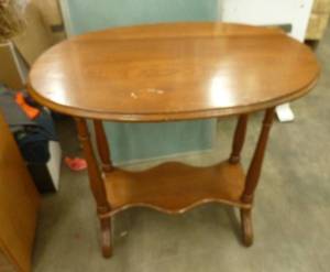 Wood side table 33x21x29 tall