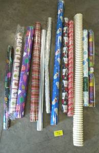 12 Rolls of Christmas wrapping paper