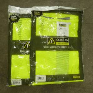 2 New Hi-vis Safety vests 2XL