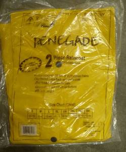 TWO New Yellow Raincoat with hood Adult Small 34-36