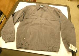 New Mens Small grey lined Holloway zip front jacket