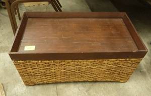 Wicker storage chest