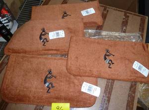 4 New wash cloths, kokopelli SW design