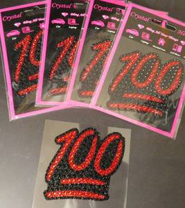 Lot of 100 stickers with the number 100