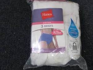 Hanes Ladies Cotton Brief White 3p...