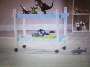Kids 2-Tier Storage Cart - Mint op...