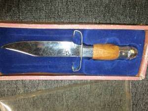 lot 6 image: wood and metal handle knife ...