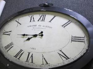 lot 60 image: oval clock 3 foot x 25 inches ...