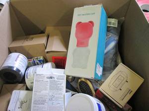 lot 77 image: box of dog brushes, probiotics and...