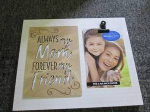 lot 99 image: box of 8 wood always my mom forever...