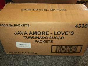 lot 155 image: 10002.8g packets of java amore-lov...