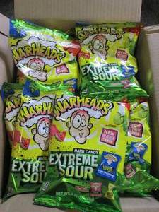 lot 157 image: 123.25 oz bags of warheads extreme...