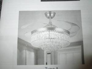 lot 201 image: luxury fan lamp LED ...