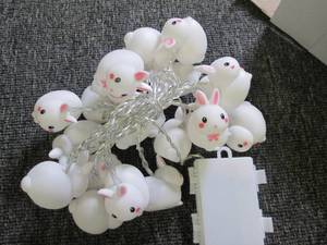 lot 203 image: LED easter bunny string lights ...